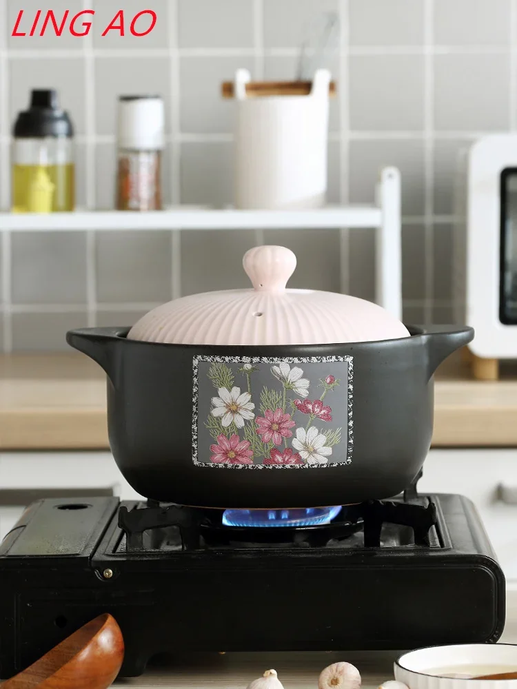 Cazuela LingAo-Ceramic для Cocina de Gas Olla Salud