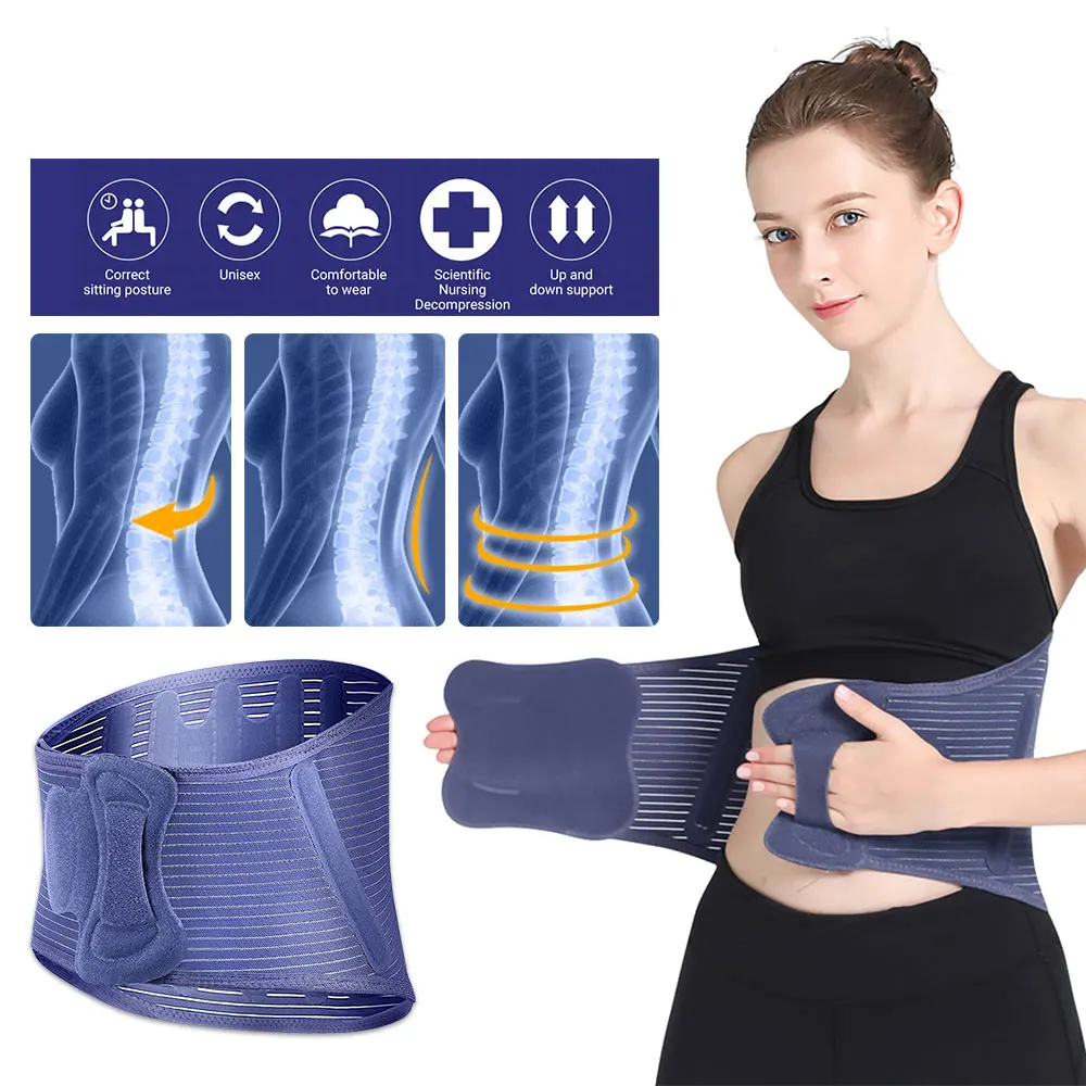 

360 Degree Adjustable Waist Trainer Belt Orthopedic Brace Men Women Anti-skid Spine Lumbar Support Breathable Waist Support Belt