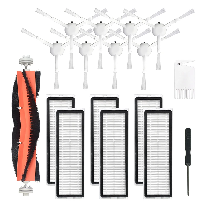 

Washable Hepa Filter For Xiaomi Dreame F9 Main Roller Brush Side Brushes Vacuum Cleaner Parts Replacement,17 Pack