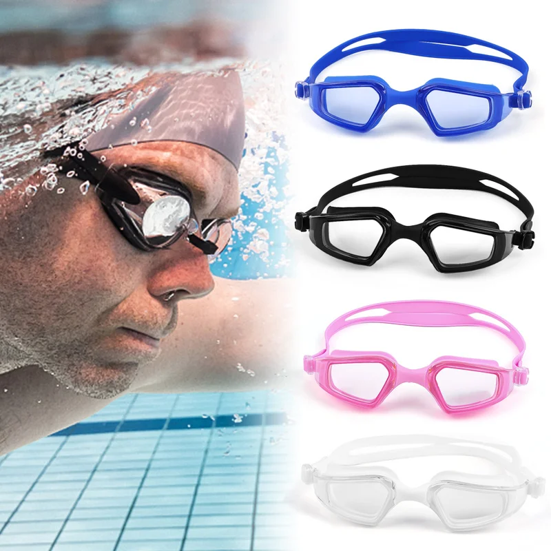 

Professional Silicone Waterproof Anti-Fog Adjustable Swim Goggles Adult HD Swimming Goggles Unisex