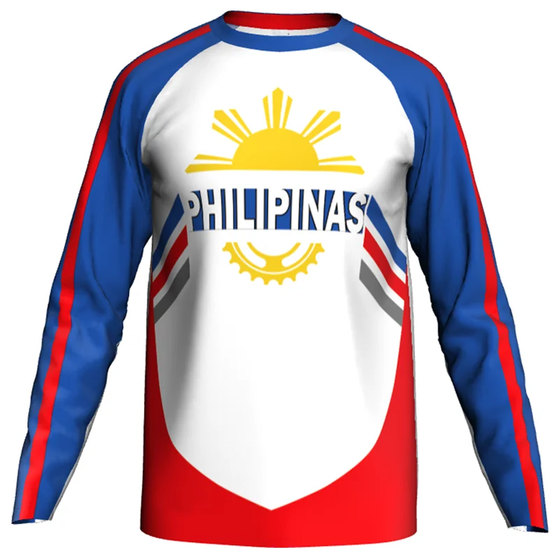 Philippines Long Sleeve Motocross Jersey Shirt Cycling Downhill Bike Shirt Road Bicycle Wear Champion Top Sport Outdoor Clothes