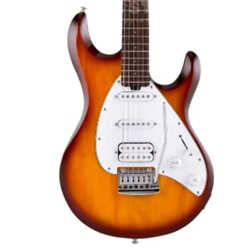 

2022 New Top Quality FPMG-001 3TS Color Solid body white pickguard music man silhouette electric guitar
