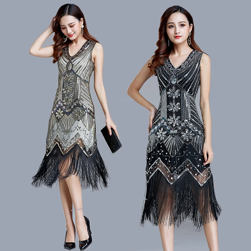 

Женское винтажное платье с V-образным вырезом, без рукавов