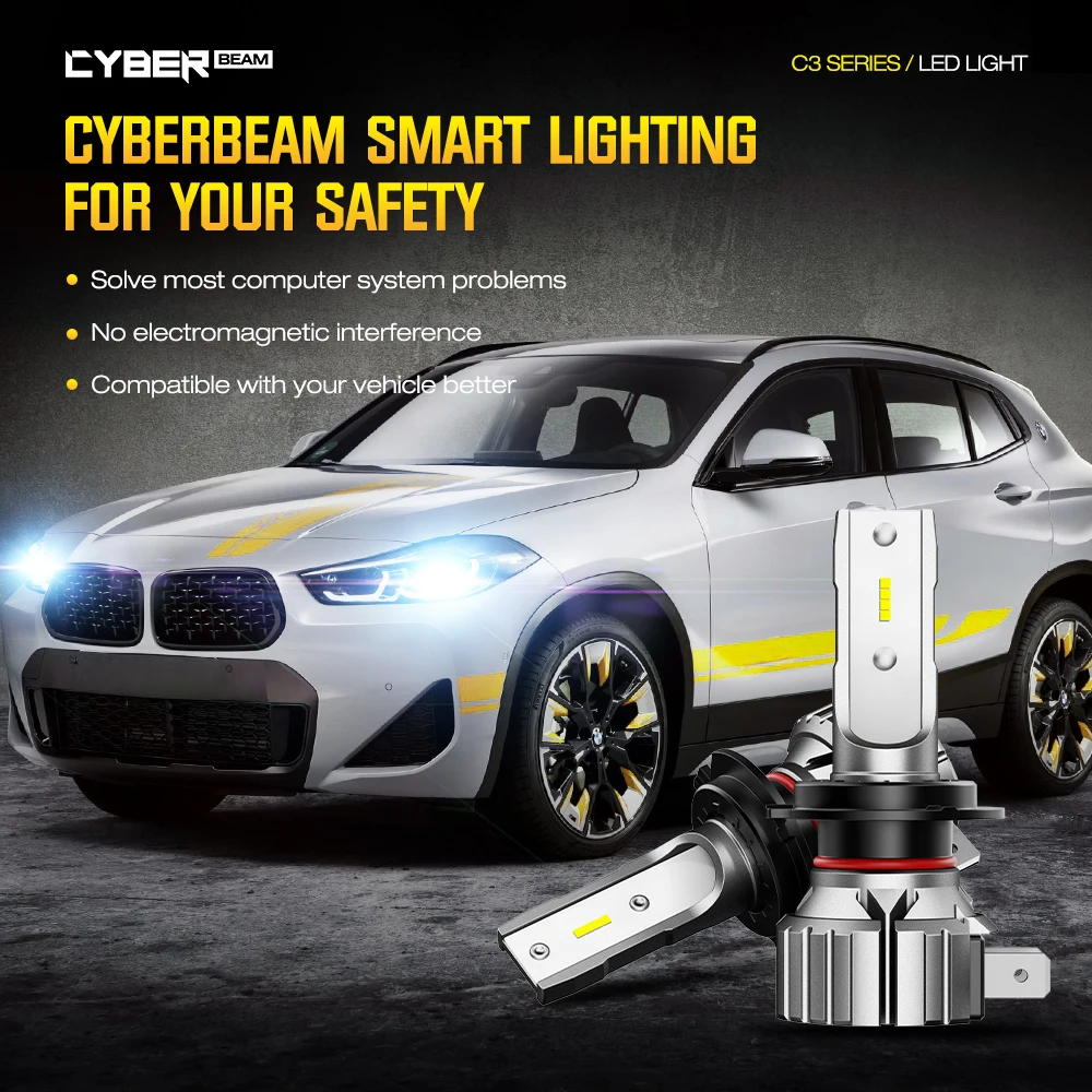 Лампа для передних фар H7 H4 H11 9005 HB3 9006 HB4 120 Вт 6500 лм K лампа противотуманных