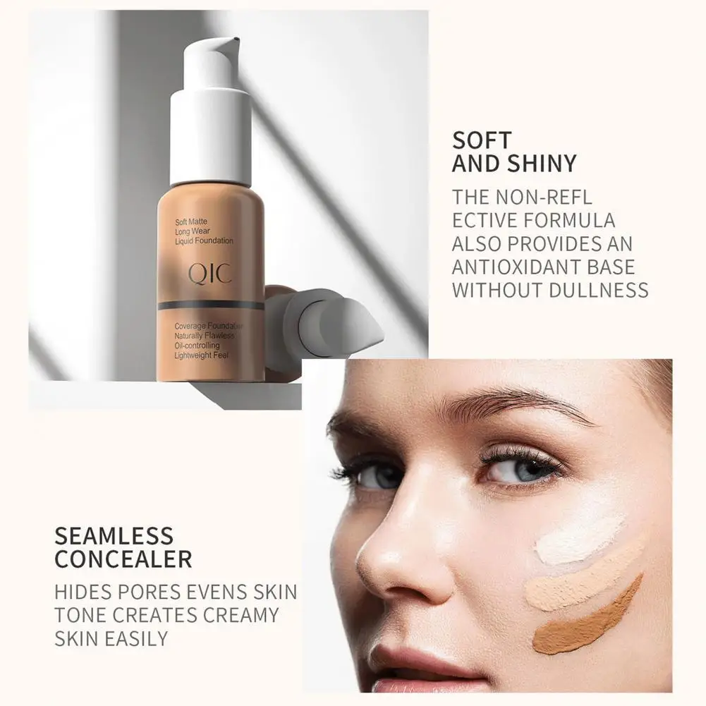 

30g Liquid Foundation Bottled Pore Concealer Smooth Skin Primer Cream Non-Stuffy Conceal Face Blemish Face Foundation