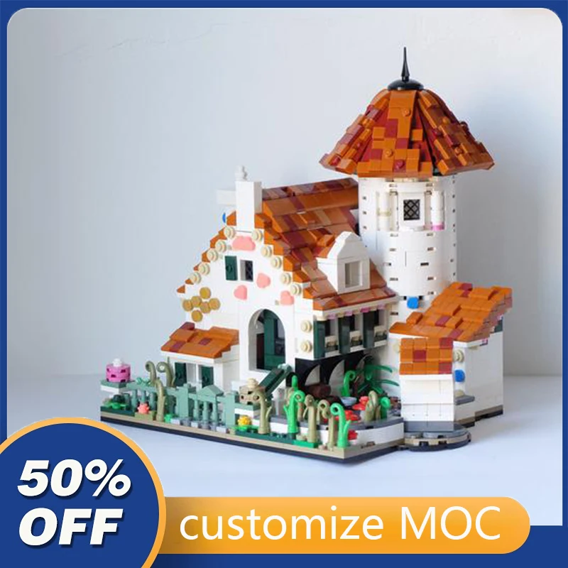 

1721PCS Customized MOC Modular Gingerbread house street view Model Building Blocks Bricks Children birthday toys Christmas gifts