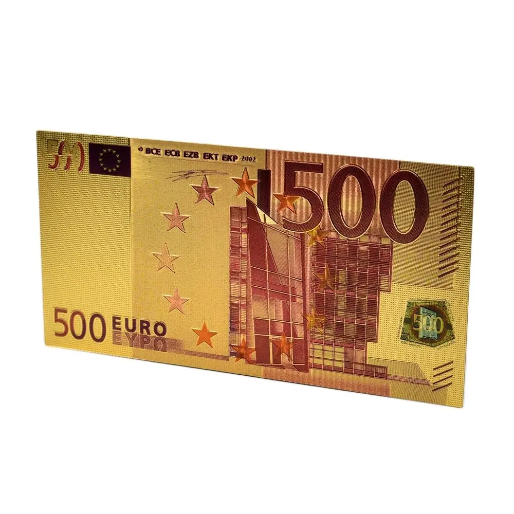 

500 Euro Colorful Gold Foil Banknotes with Gold Foil Envelope