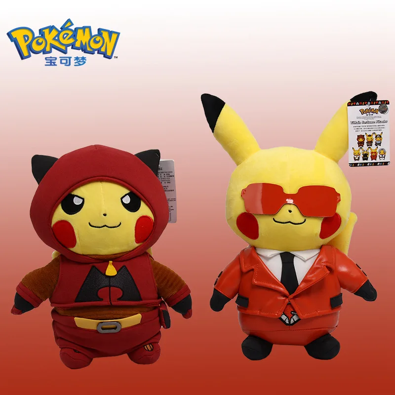 

28cm New Original Pokemon Dress Up Pikachu Cartoon Cute Anime Figure Toys Pp Cottonstuffed Plush Dolls Toy Girl Kids Xmas Gifts