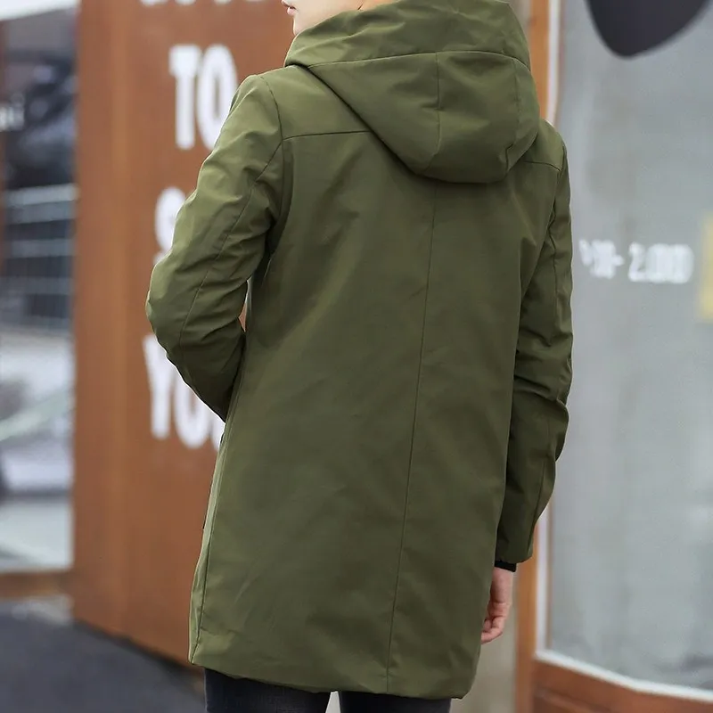 Winter Jacket men hooded Slim Korean Parka Hombre long Jacket coat cashmere mens windbreaker Parkas cotton Oversized 5XL
