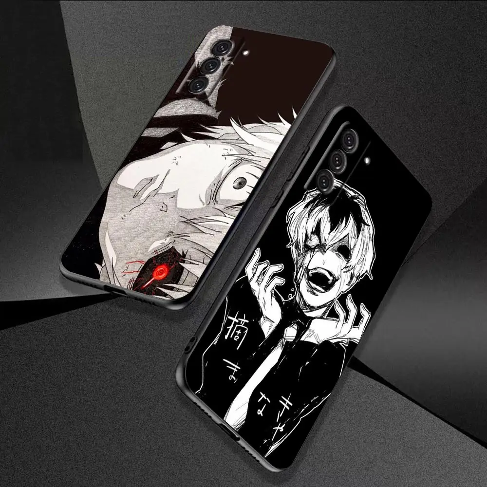 Funda Case For Samsung S23 S22 S21 S20 FE S10 S10E LITE S9 S8 PLUS ULTRA 5G Case Capa Para Anime Boys Kaneki Ken Tokyo Ghoul