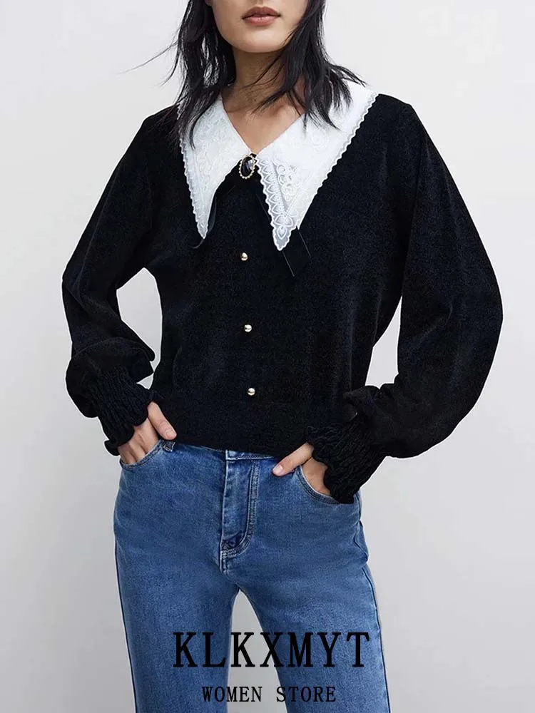 

KLKXMYT ZBZA женский кардиган свитер 2022 весенний мягкий милый кардиган для женщин пальто с длинным рукавом с лацканами повседневные женские свит...