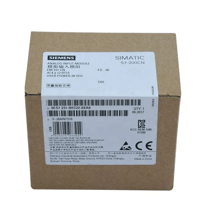 

Новый и оригинальный PLC EM231 6ES7 231-0HC22-0XA 8 в наличии