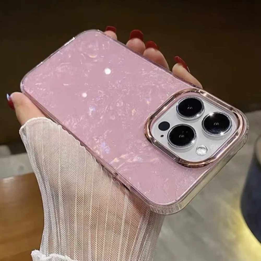 Блестящий мечтательный чехол для телефона с ракушкой iPhone 15 14 Plus 13 12 11 Pro Max