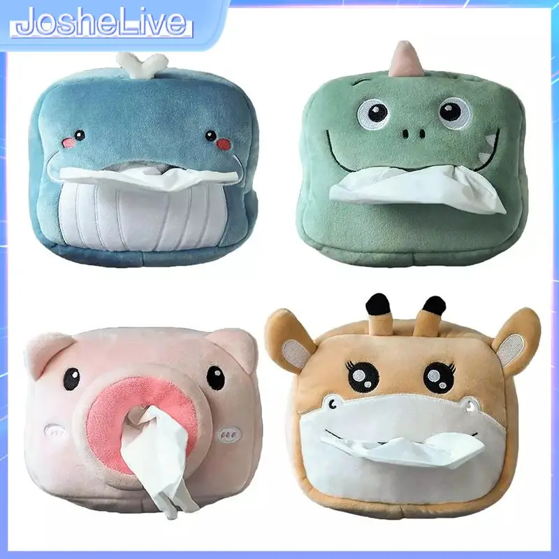 

Cute Plush Removable Tissue Boxes Cover Napkin Tissue Paper Boxes Holder For Car Home Garden Kitchen Storage Organization Cases