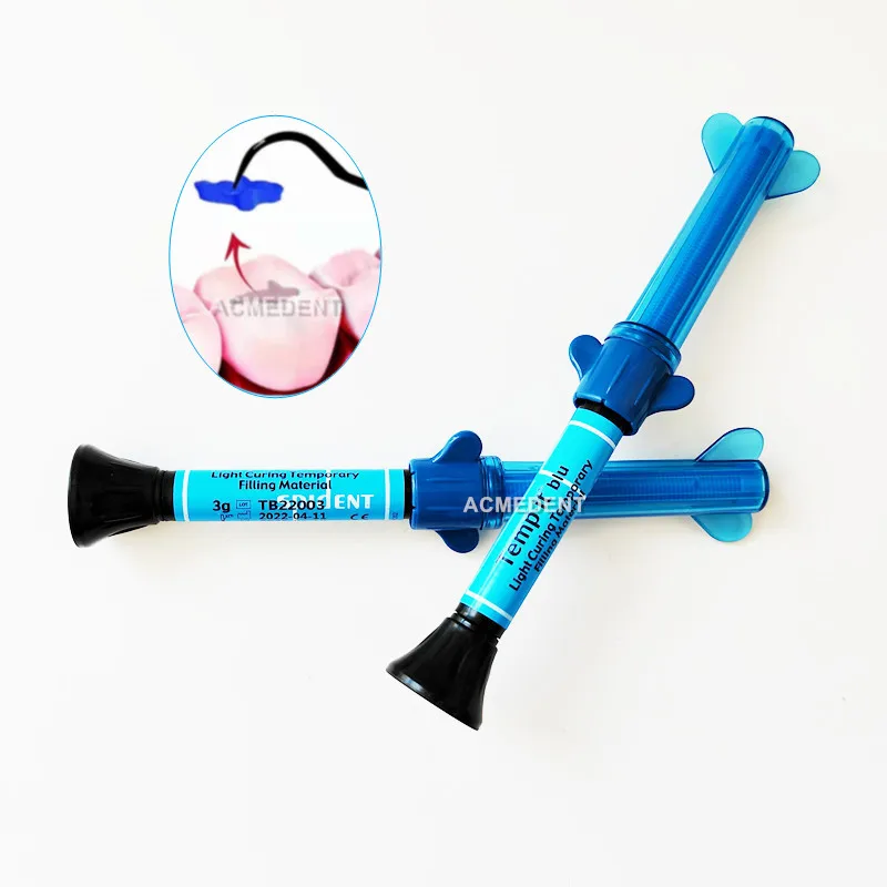 

2 шприца, стоматологический SPIDENT Temp it, освежитель, временное заполнение, композитное уплотнение Bl