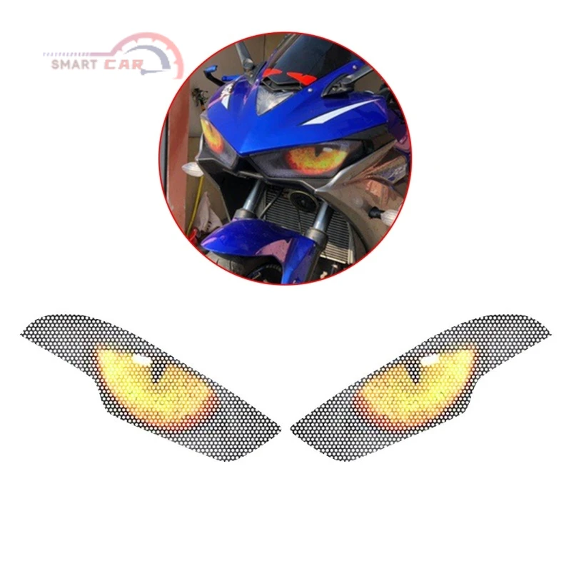 

Motorcycle 3D Front Fairing Headlight Sticker Guard For Y-amah YZF-R3 YZF-R25