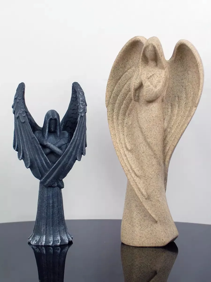 

Скандинавский ангел-хранитель, статуя из песчаника, украшение для гостиной, кабинета, скульптура с темным ангелом, украшения для дома, подарок