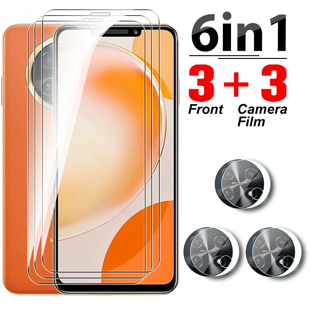 Фото 6 в 1 для Huawei Nova Y91 4G Переднее защитное закаленное стекло Huawey Hauwei NovaY91 Y 91 91Y STG-LX1 6,95 ''HD защита для экрана камеры №1