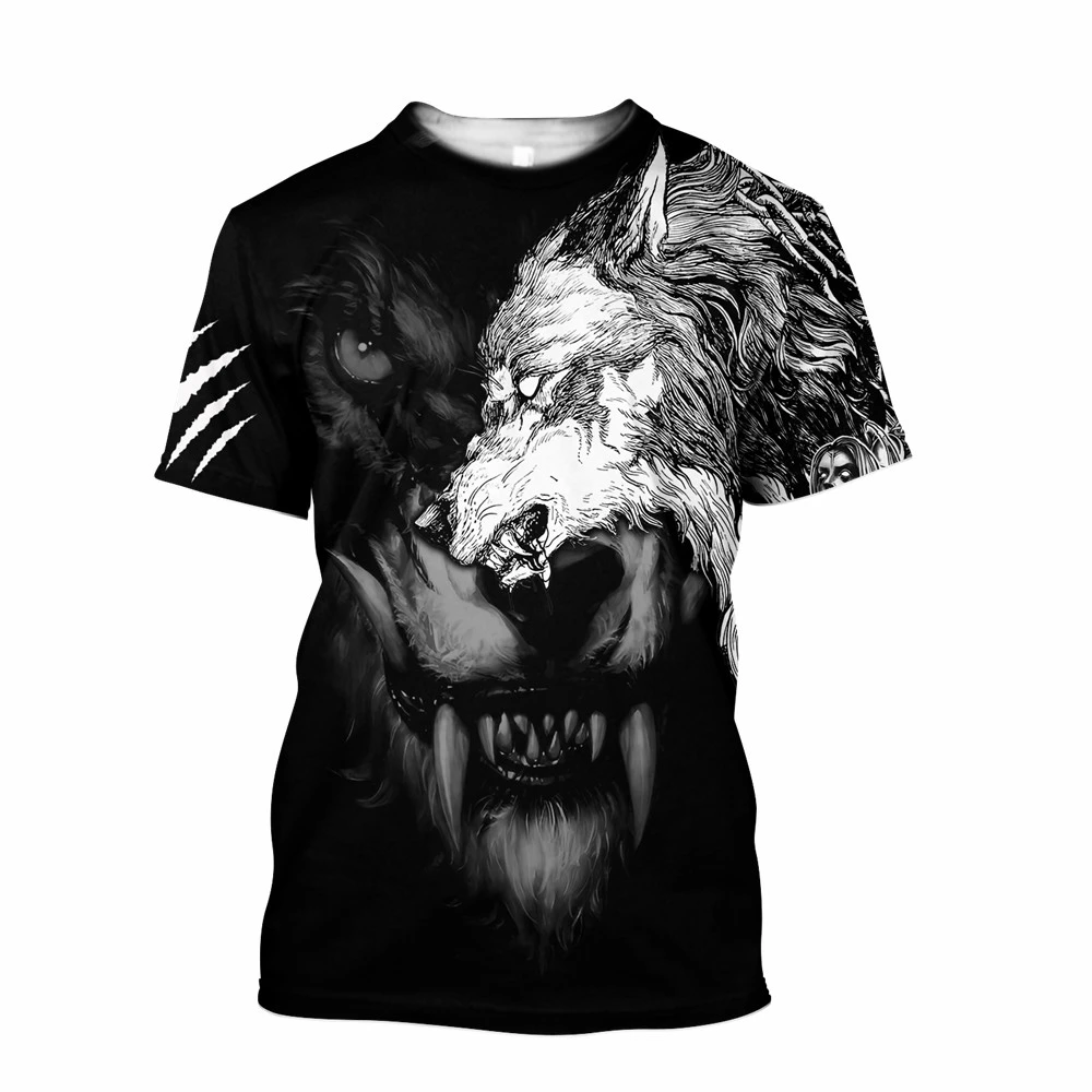

Star Wolf Men's T-Shirt 3D Printing O-Neck Short Sleeve Harajuku Oversized Unisex T-Shirt