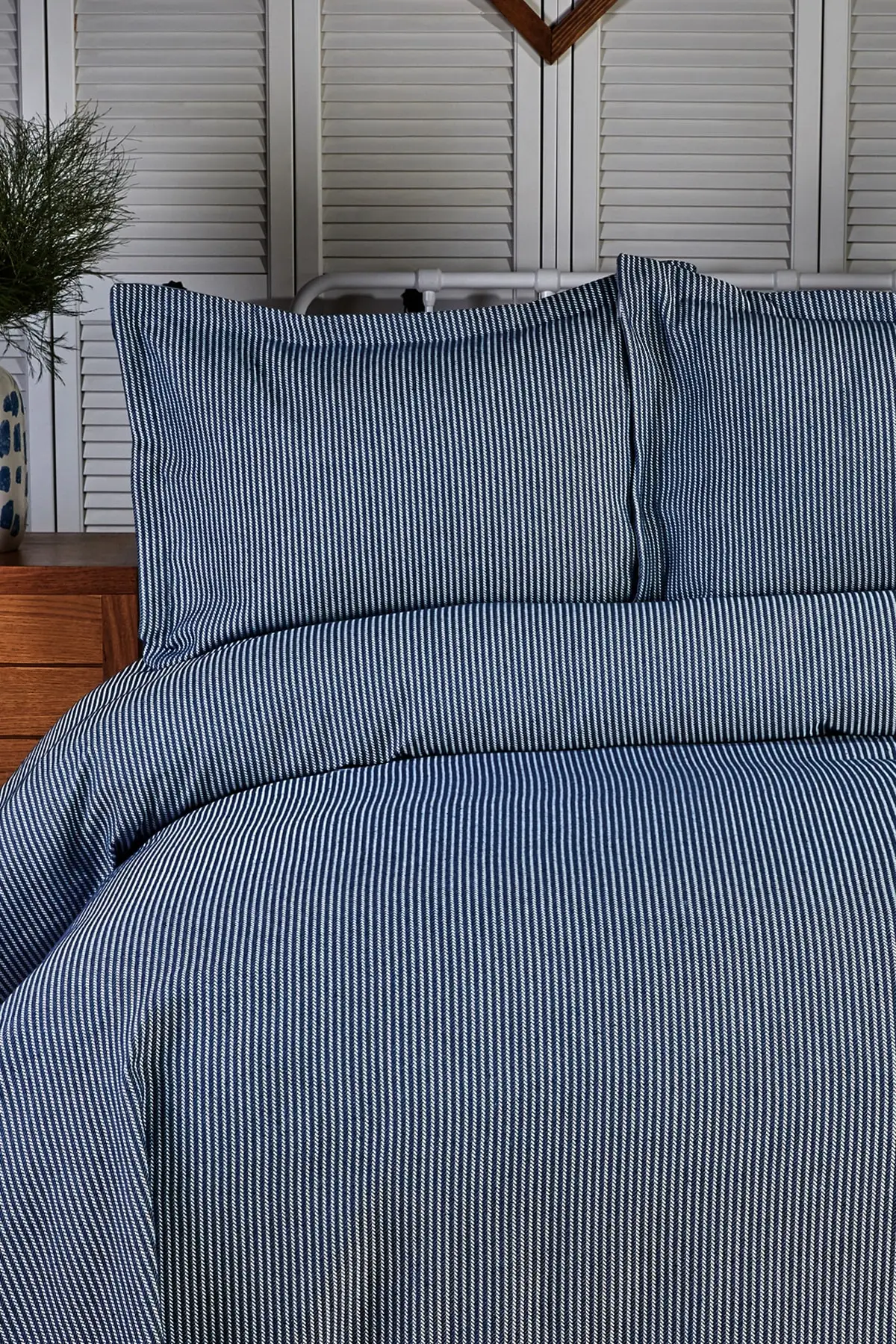 

Lexus blue double bed cover set cotton 240 x rubber size for home & furniture