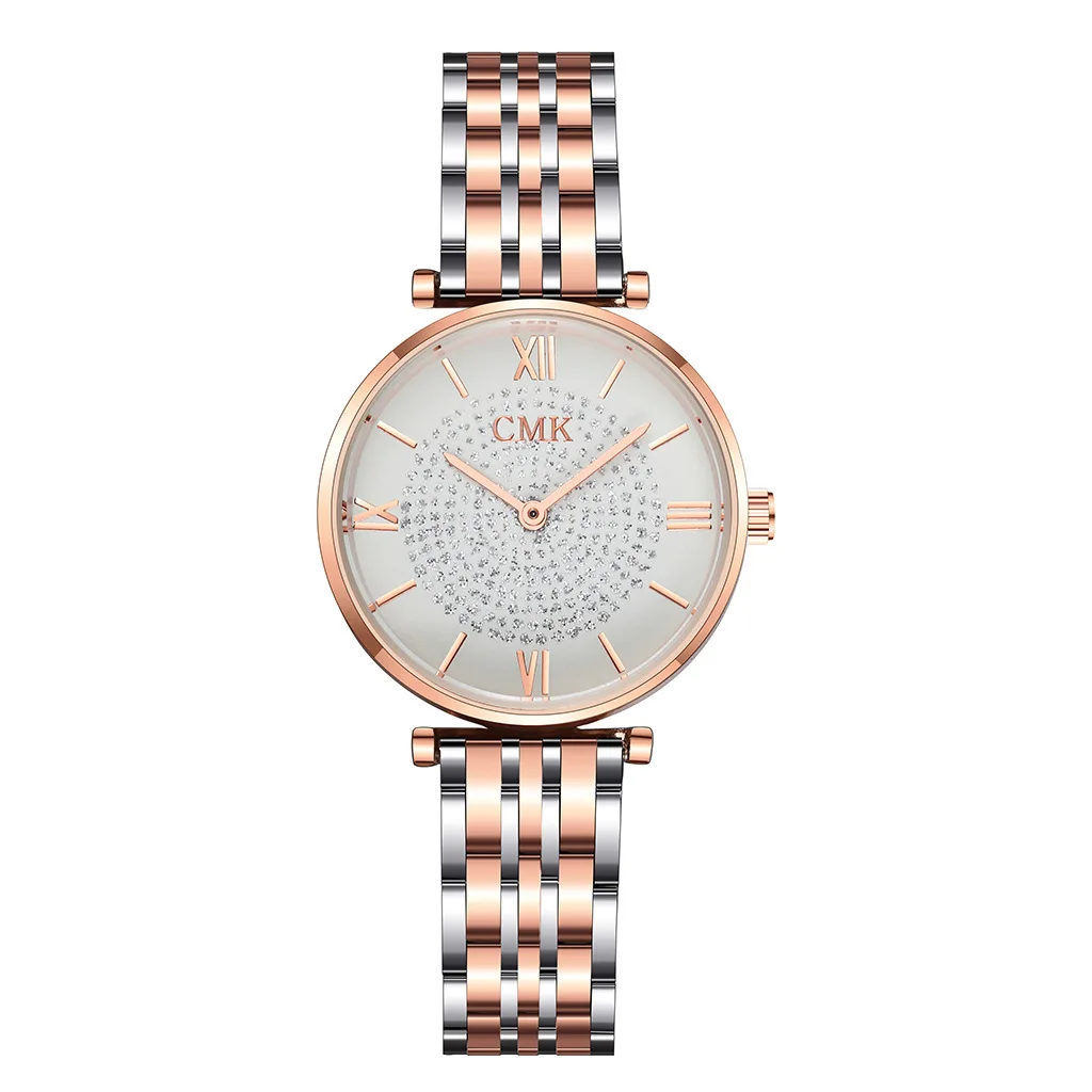 

Luxury Female Wrist Watch Famous Brand Stainless Steel Gypsophila Diamond Roman Digital Watches Ladies Quartz Watches For Women