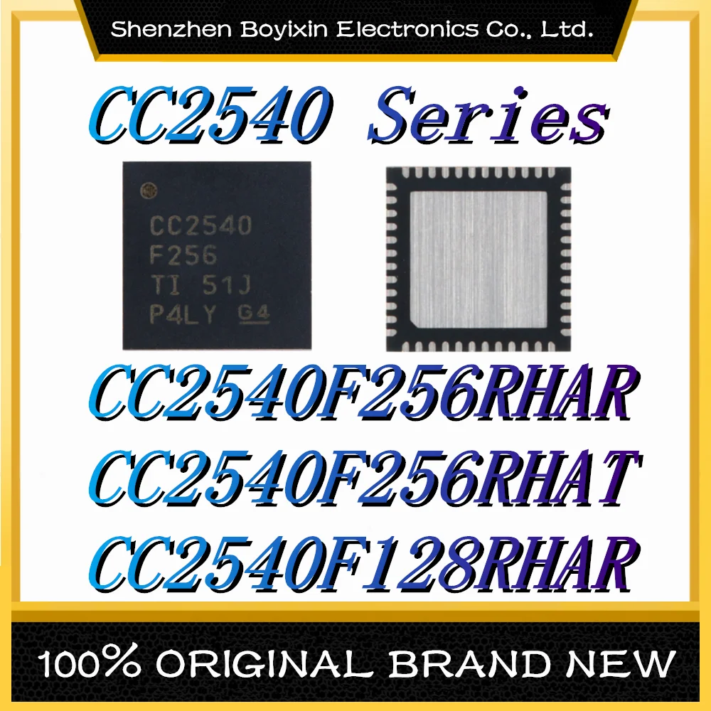 

CC2540F256RHAR CC2540F256RHAT CC2540F128RHAR Package QFN-40 Wireless Transceiver IC Chip