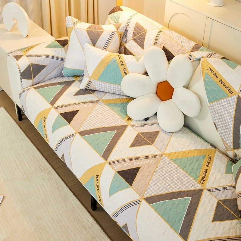 

Разноцветное хлопковое полосатое полотенце для дивана, удобное нескользящее полотенце для дивана, универсальное мягкое полотенце, украшение для гостиной