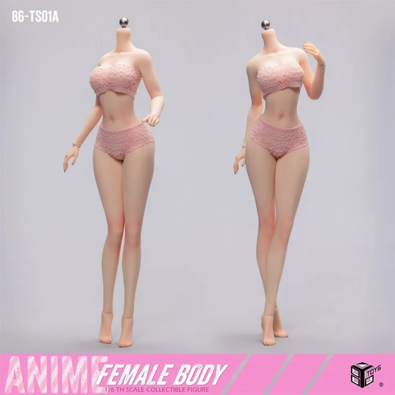 Фото 86TOYS 86-TS01-A Масштабная кукла 1/6 из платинового силикона, женское тело, версия с макияжем, ультрамягкая, с подвижными суставами, для фигурок и кукол №4