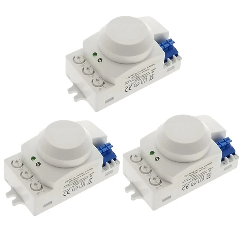 

3X 5.8Ghz HF System LED Microwave 360 Degree Motion Sensor Light Switch Body Motion Detector