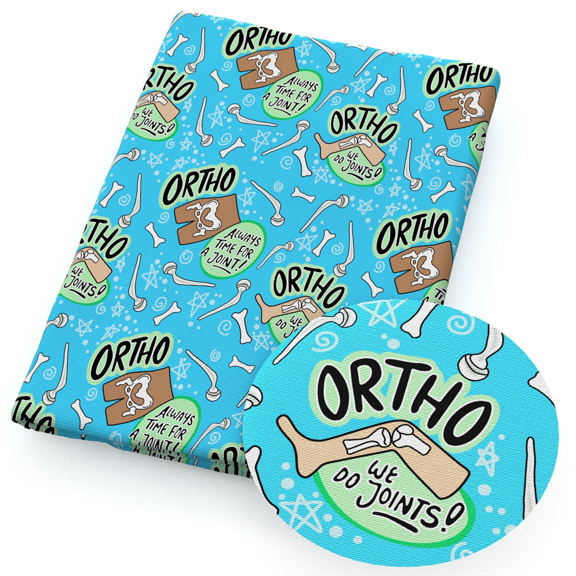 50*145 см полиэстер хлопчатобумажная ткань костяной Органайзер печатный бант