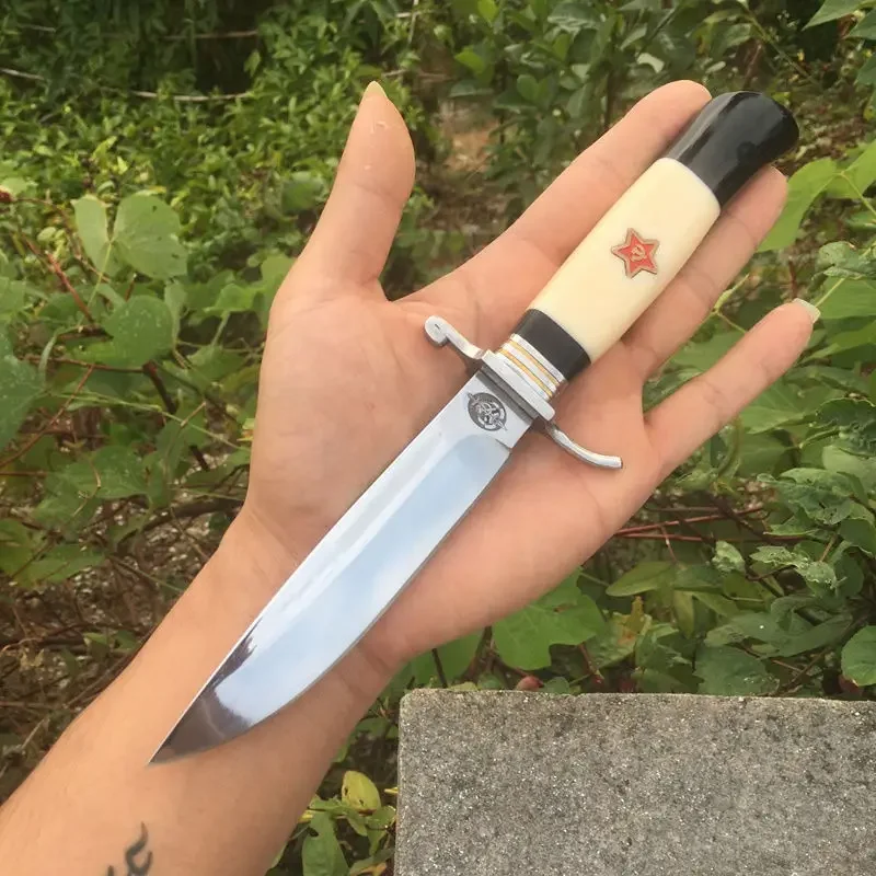 Высококлассные ножи Nkvd Ussr Finka NKVD для выживания на природе охоты Боуи кемпинга с