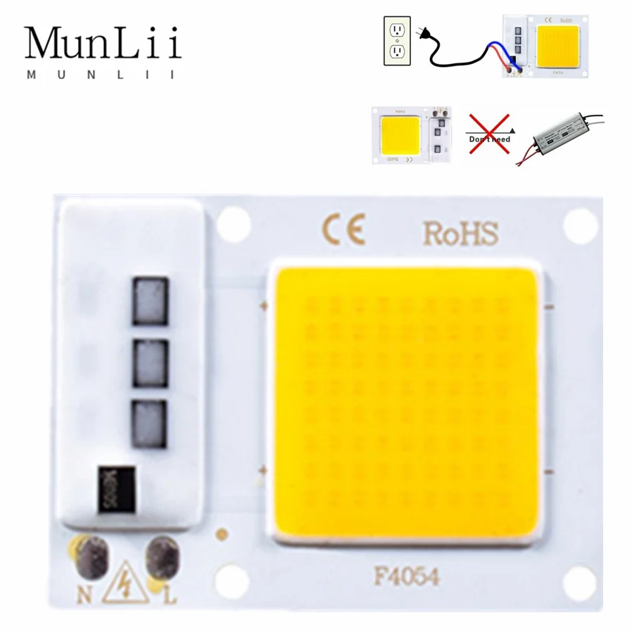 

Светодиодные чипы MunLii F4054 теплые белые 220В