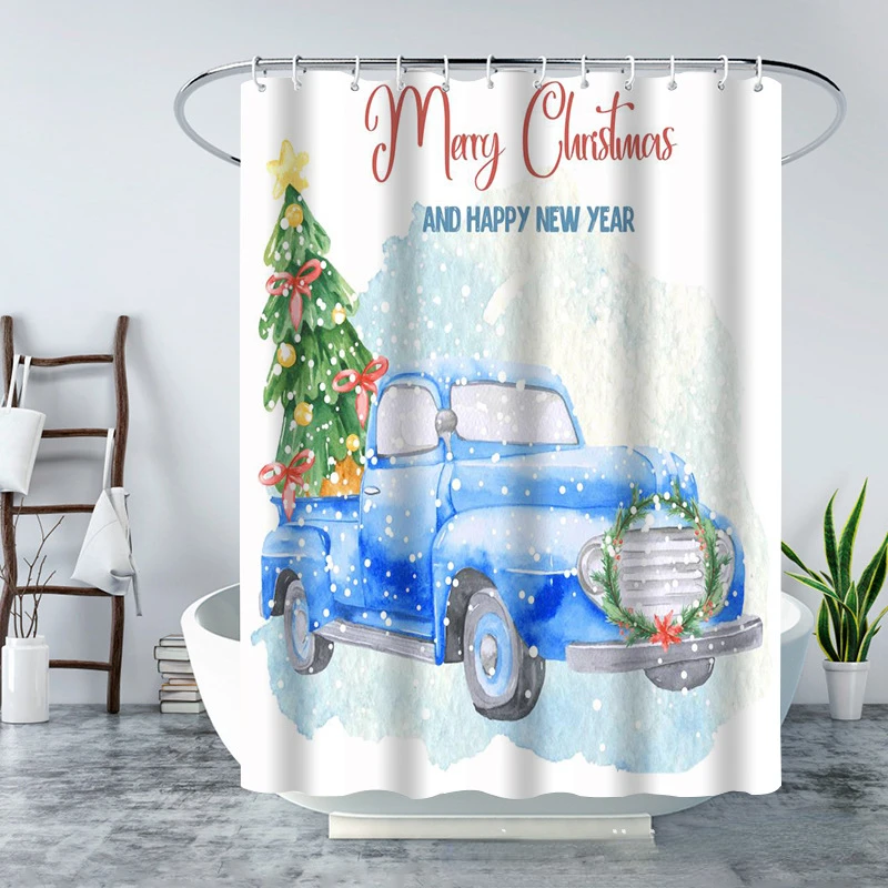 

Natural View Creative Home Waterproof Curtain Bathroom Accessories with Hooks Bathtub Screen Cortina