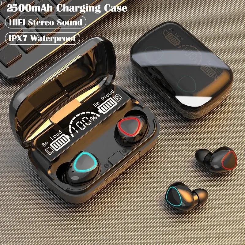 

M10 TWS Bluetooth Headphones 3500mAh Charging Box Wireless Earphones With Microphone 9D Stereo Sports Waterproof Earbuds Headset