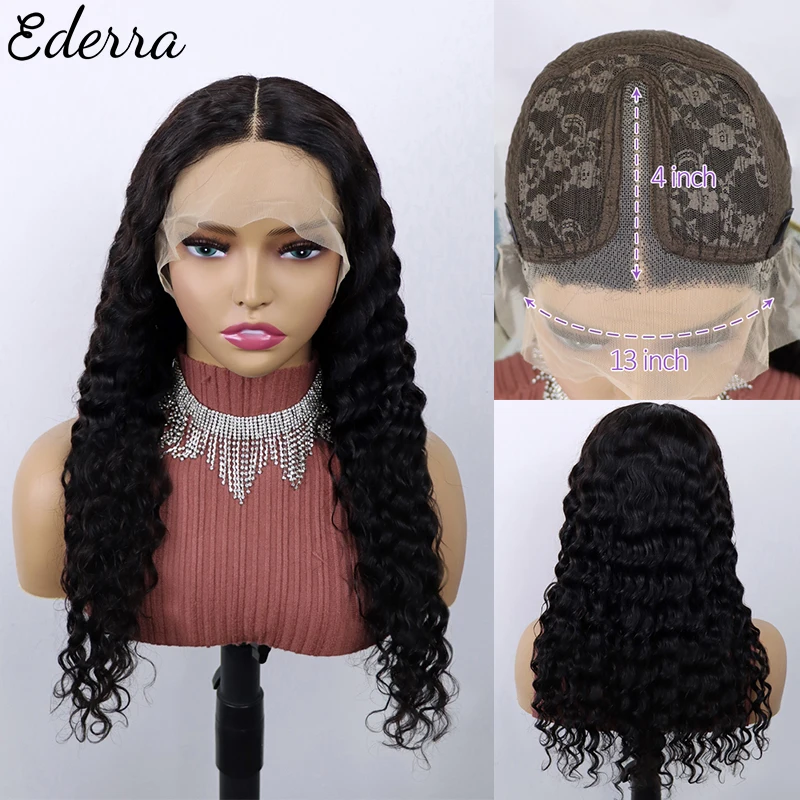 

Loose Deep Wave Wig 13x4 Lace Frontal Human Hair Wigs for Women Pre Plucked Brazilian Deep Curly Transparent Lace Frontal Wigs