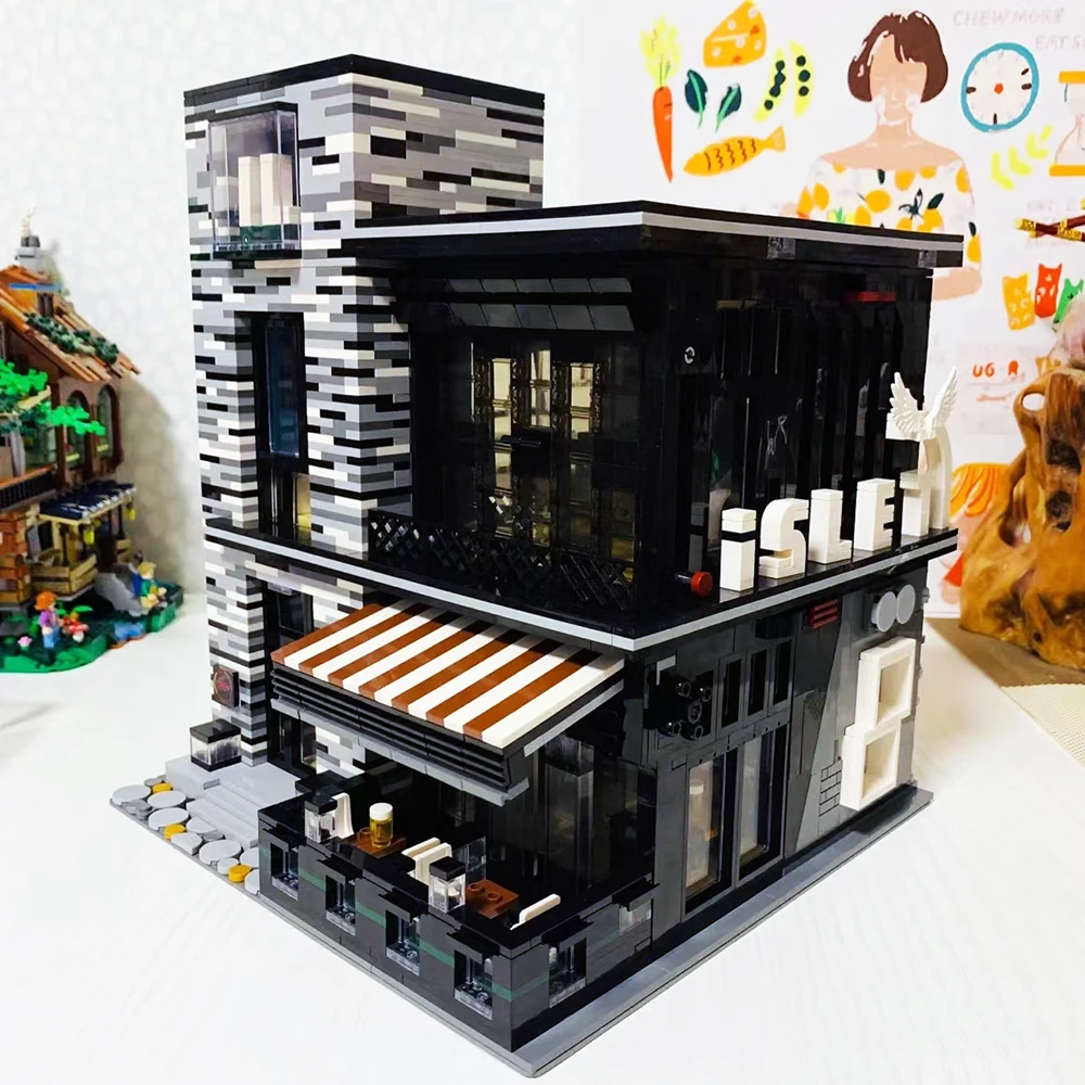 16042 креативный эксперт Moc Street View паб клуб бар 3980 шт. модульная модель дома