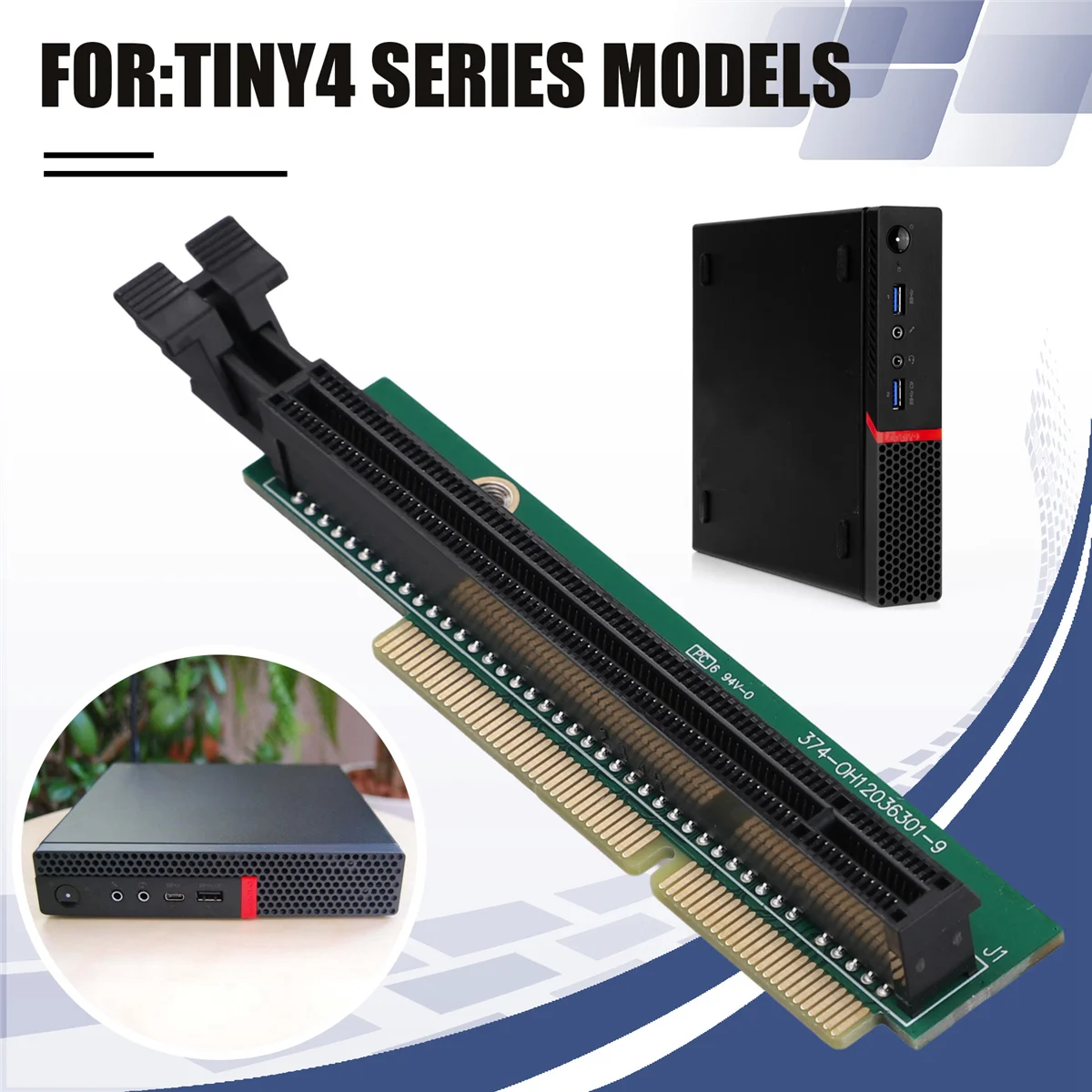 Карта адаптера графической карты PCI-E Tiny 4 Riser Card для моделей Lenovo Tiny4 серии M720Q 01AJ940