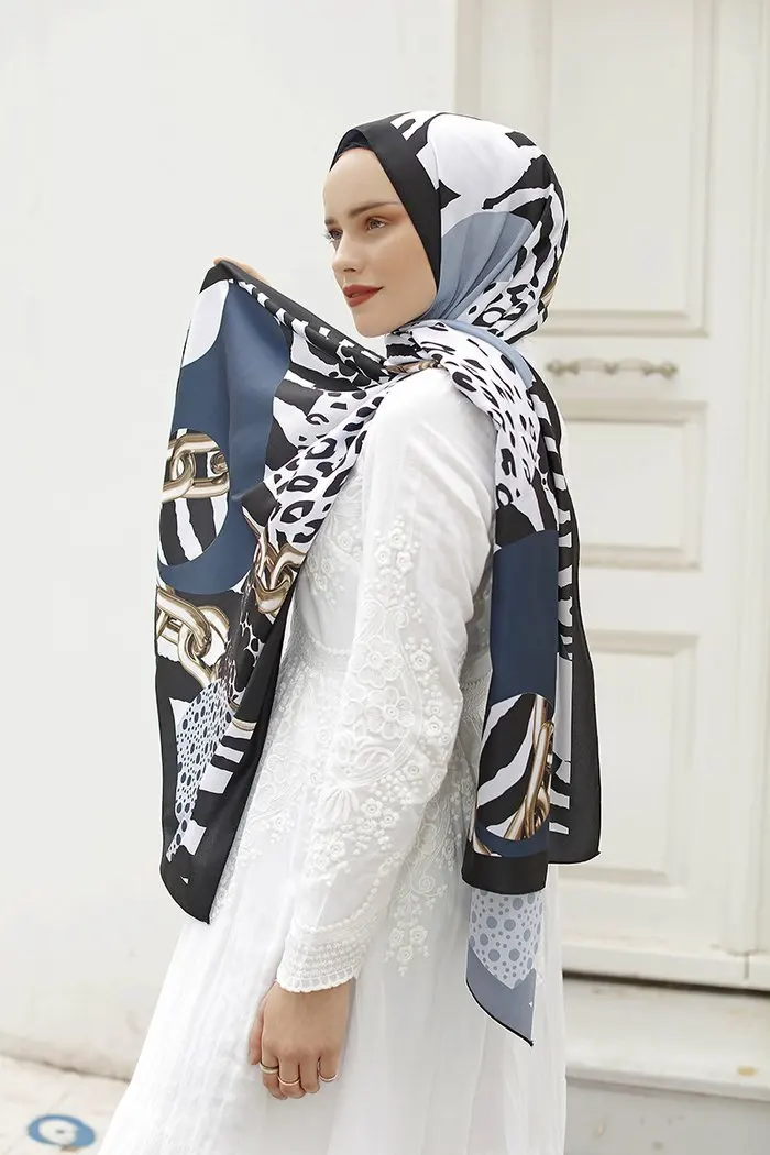

WOMEN HIJAB TWİLL SHAWL SCARF WOMEN 'S SCARVES ACCESSORY ZİNCİR