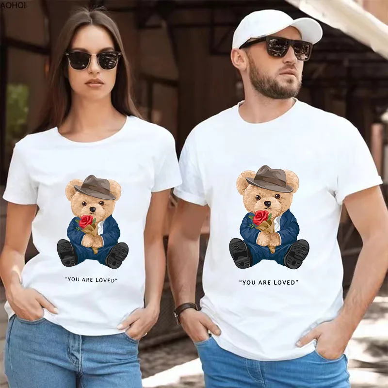 

Футболка для влюбленных «You Are Love Couple», модная уличная одежда с графическим принтом в стиле Харадзюку, повседневные топы унисекс Y2K, футболка