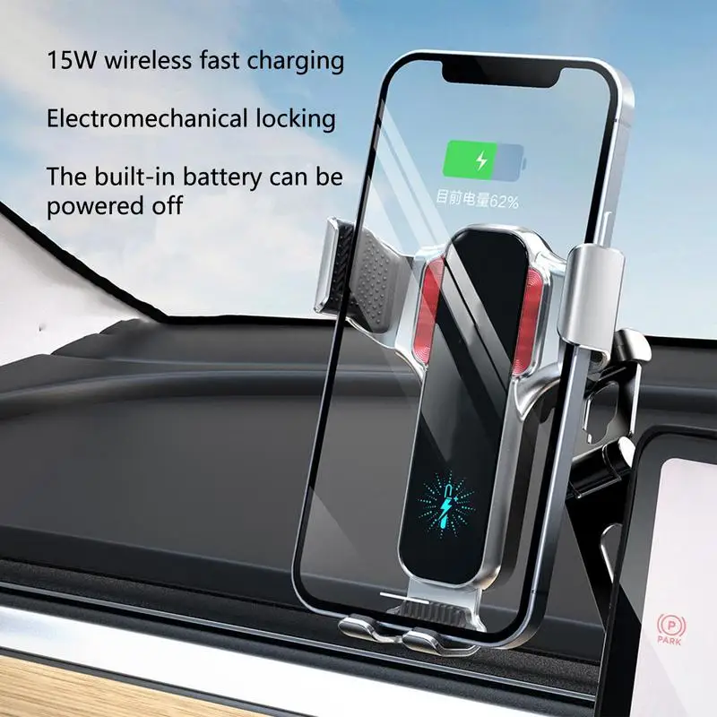 

Car Phone Holder Wireless Charging Cradle Qi Fast Charger Rotatable Holder GPS Auto-Clamping Support For 4.5'' To 7.5'' Phones
