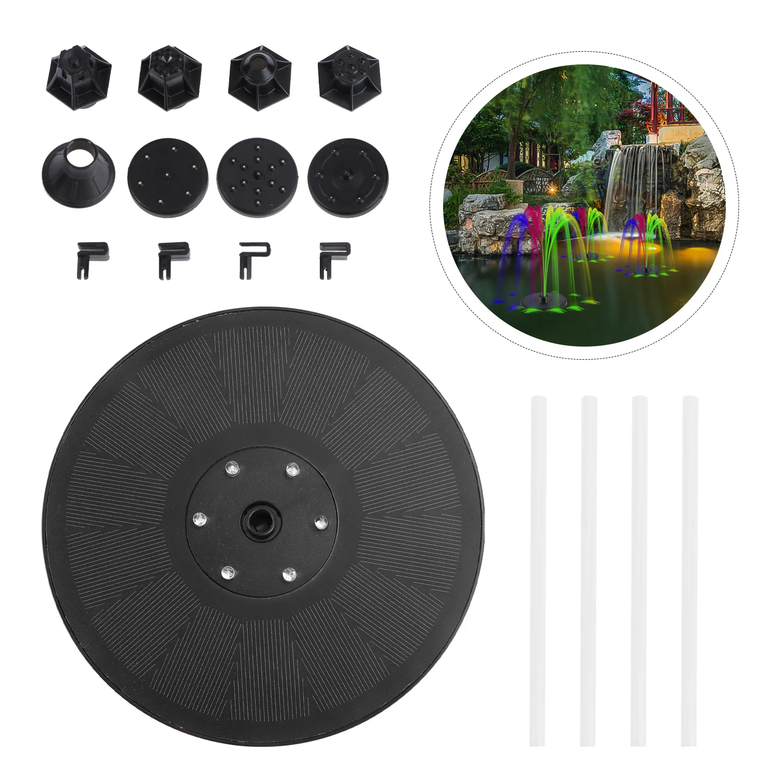 

1Pc Outdoor Solar Pump Solar Fountain Pump Solar Fountain Floating Pump for Pool Outdoor