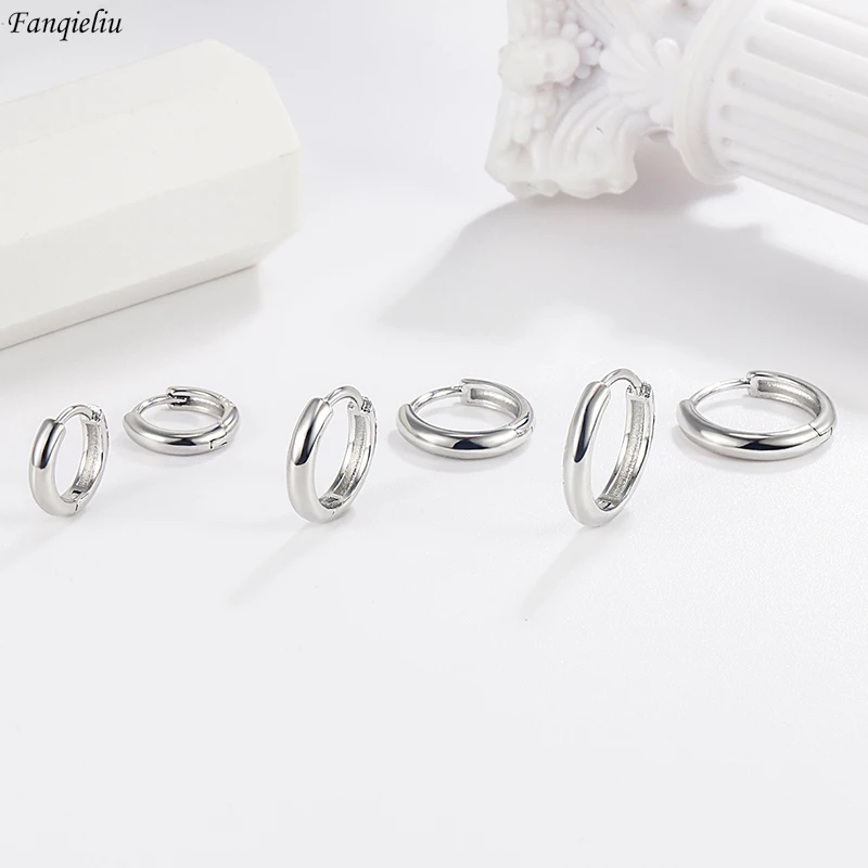 Женские серьги-кольца Fanqieliu серебро 925 пробы FQL23606