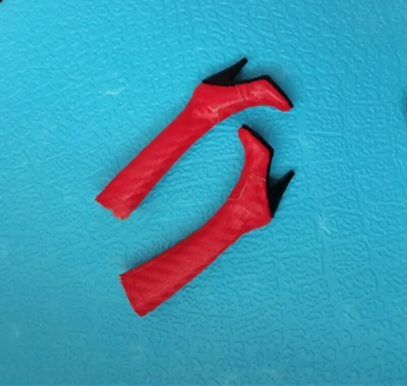 

Red Boots solid shoes For 1/6th HT PH TBL Female Figure Body Doll Toy