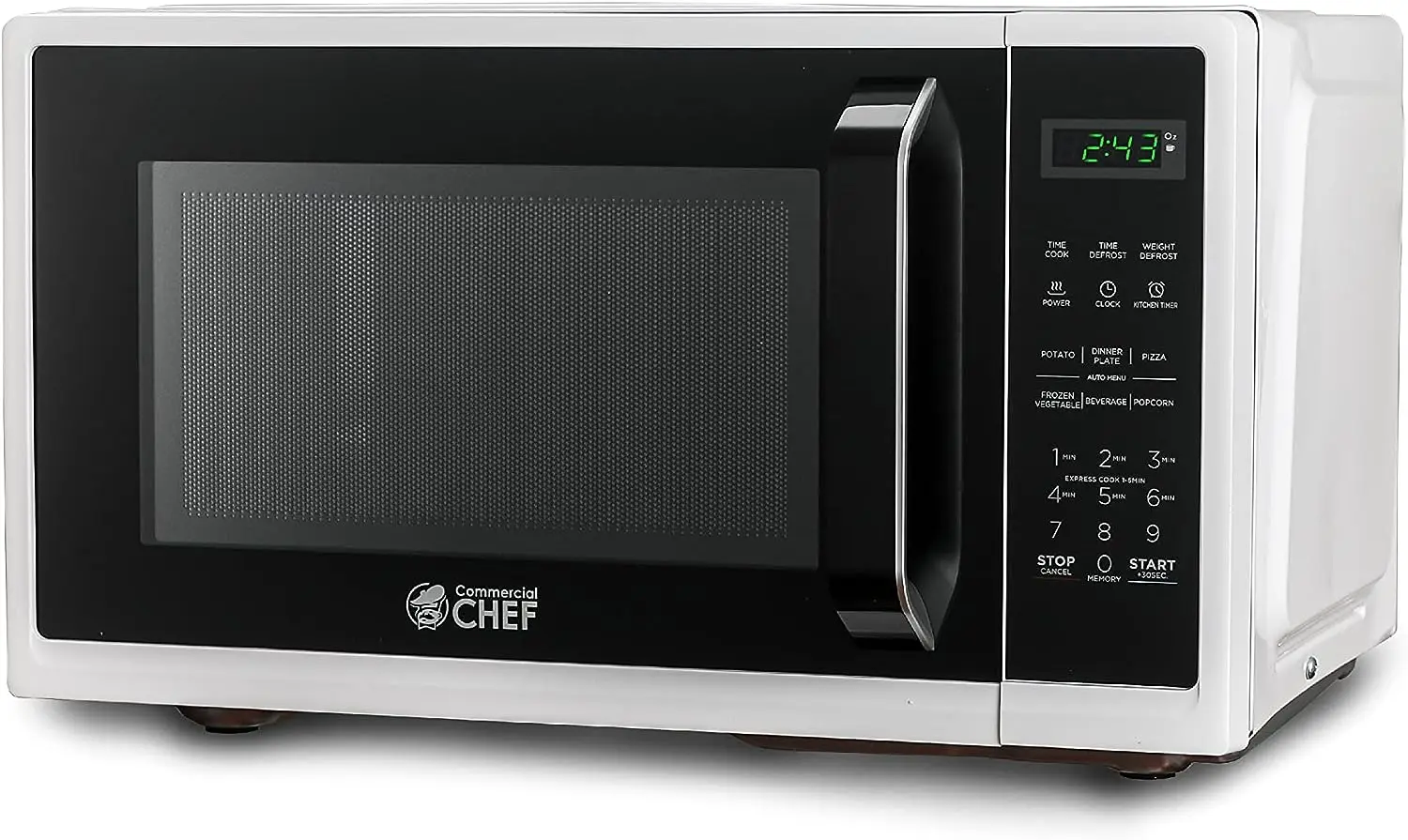 

CHEF Small Microwave 0.9 Cu. Ft. Countertop Microwave with Digital Display, White Microwave & 10 Power Levels, Outstanding P
