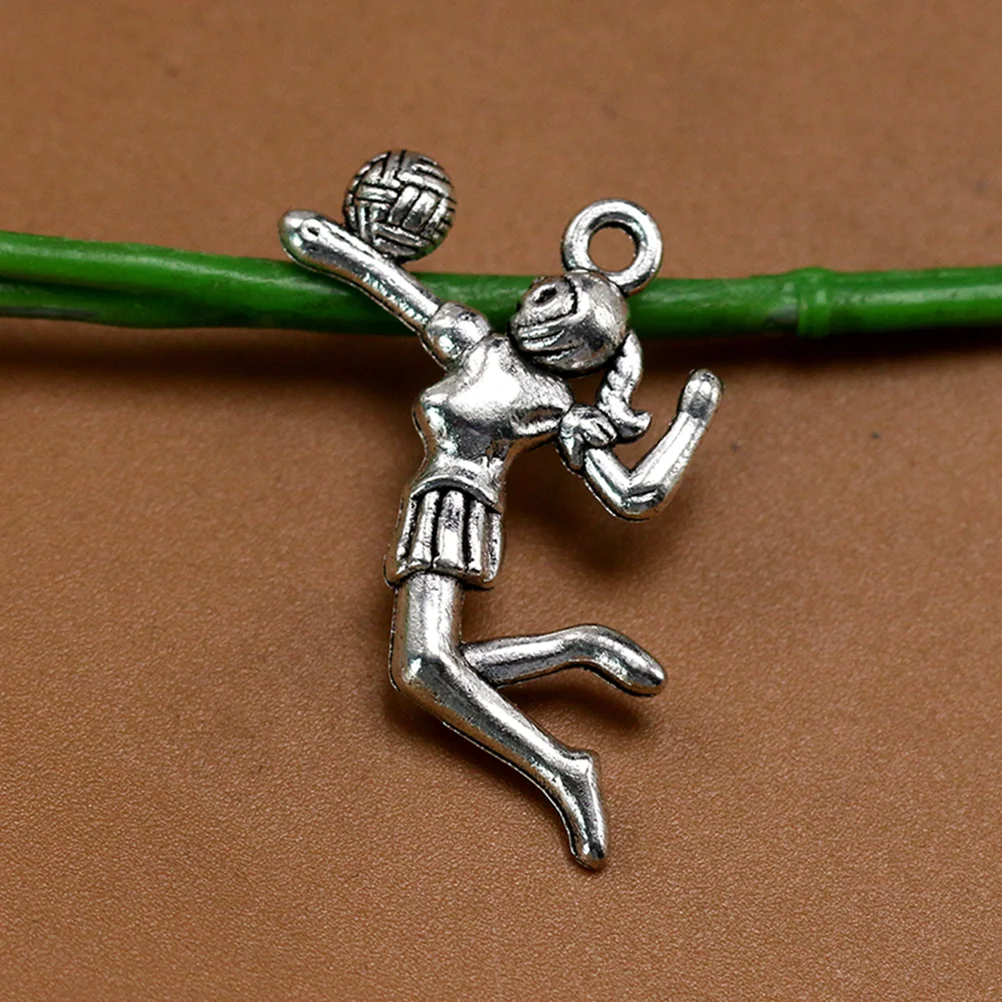 

20 Pcs Handmade Materials Bracelet Spacers Sports Charms Bracelets Alloy Pendant