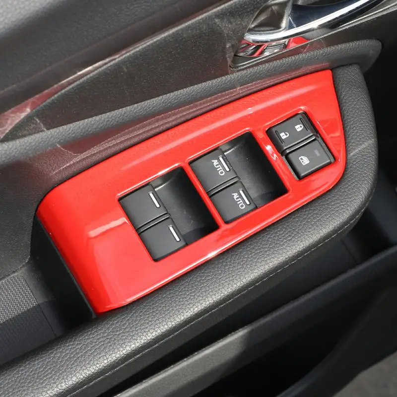 

For Honda Pilot 2015-2022 ABS carbon fiber/Matt black Car Door Window Button Cover Frame Trim Sticker Car Accessories