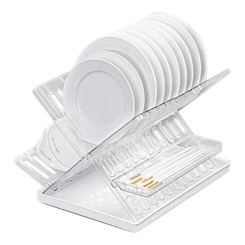 

Подставка для сушки посуды, регулируемый держатель для фруктов, прозрачные тарелки, органайзер, расширяемая корзина для сушки, аксессуары