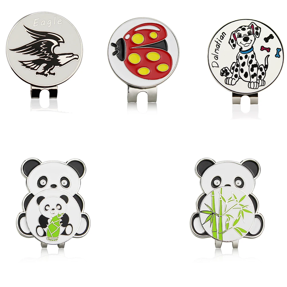 Maker Golf Hat Clip Mixed Multicolor Diverse Eagle Tiger Animal Style Magnetic Alloy Marker Golf Accessories
