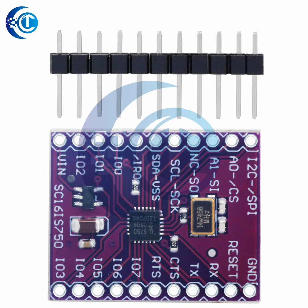 Фото 2.5v/3.3v SC16IS750 CJMCU-750 с одним интерфейсом UART IIC I2C и интерфейсом I2C-Bus/SPI для промышленных модулей управления, программируемый порт ввода-вывода №4