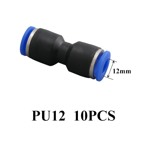 

10 шт. пневматические фиттинги из полиуретана, 4 мм, 6 мм, 8 мм, 10 мм, 12 мм, 16 мм, воздушный водяной шланг, прямые пластиковые быстроразъемные соединители для газа